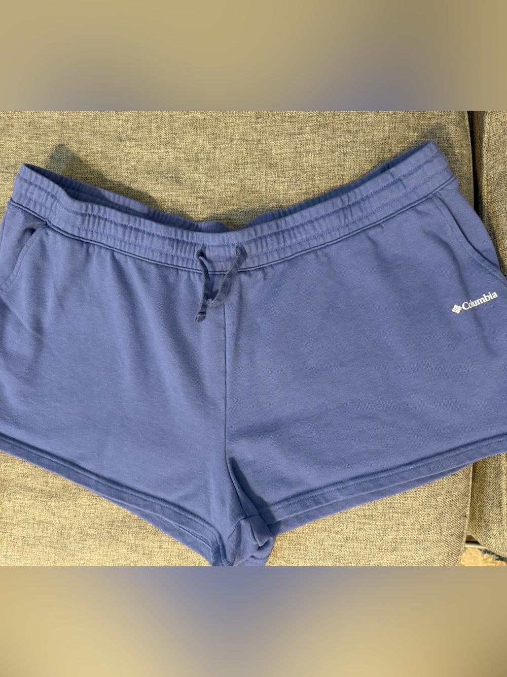 Columbia Women's French Terry Periwinkle Pull-On Athletic Drawstring Shorts 2X